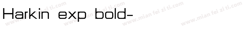 Harkin exp bold字体转换